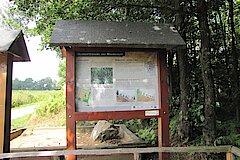 Infotafel am Wanderparkplatz © Biologische Station Düren