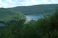 Blick auf die Staumauer © Biologische Station im Kreis Euskirchen e.V.