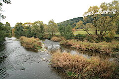 Naturnahes Flussbett der Eder © Regionalforstamt Siegen-Wittgenstein